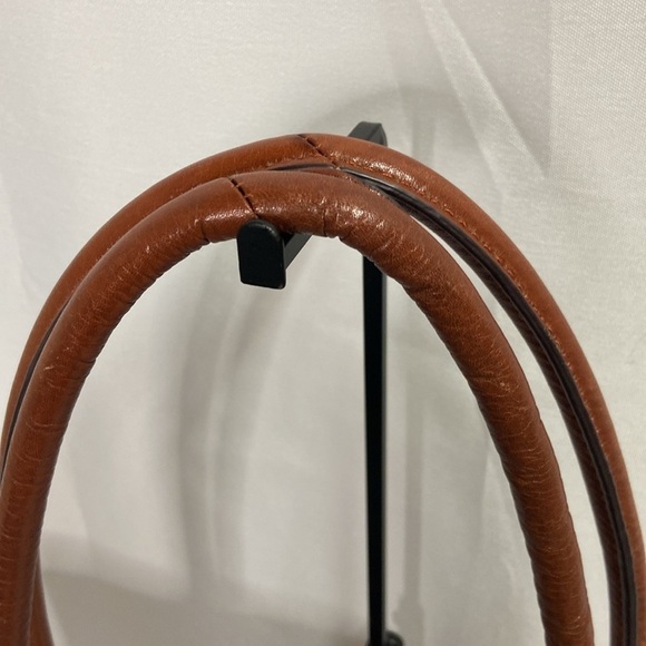 HOBO The Original Leather Zip Top Dual Handle Tote Bag British Brown - Picture 5 of 8